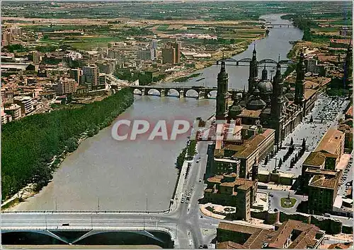 Cartes postales moderne Zaragoza pont de santiago et basilique du pilar