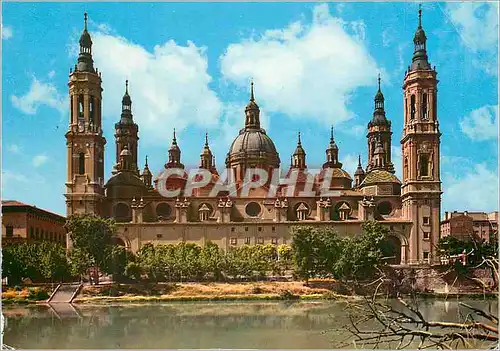 Moderne Karte Zaragoza basilique de el pilar facade posterieure