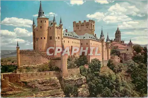 Cartes postales moderne Segovia el alcazar (chateau) et la cathedrale