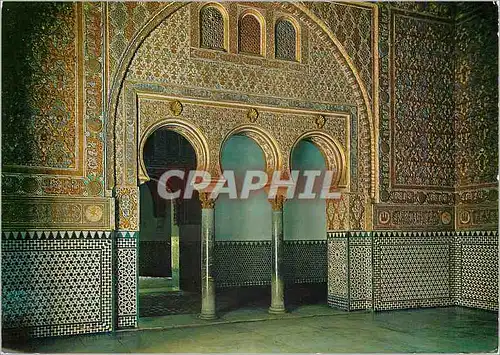 Cartes postales moderne Sevilla palais royaux salon des ambassadeurs vue partielle