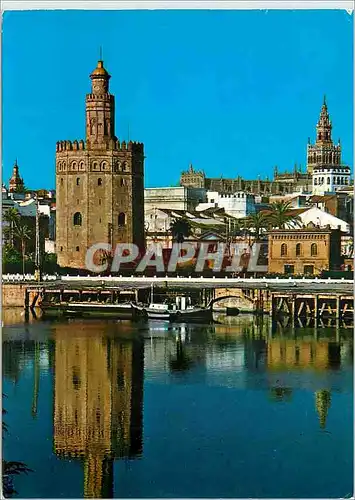 Cartes postales moderne Sevilla tour d'or e giralda