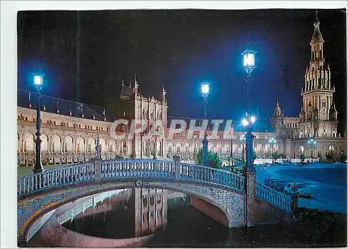 Cartes postales moderne Sevilla place d'espagne vue partielle