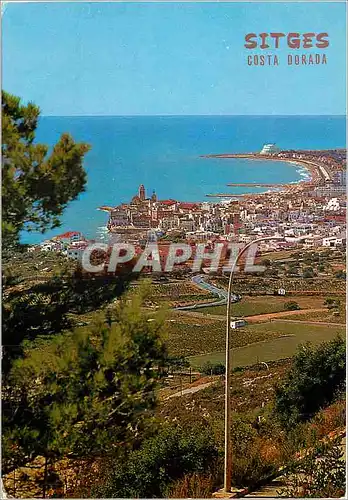 Cartes postales moderne Sitges (costa darada) du haut de ses montagnes urbanisees