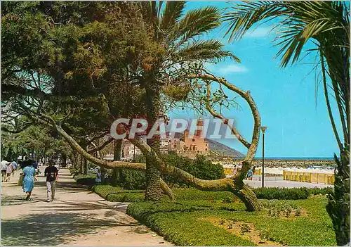 Cartes postales moderne Sitges promenade et jardin