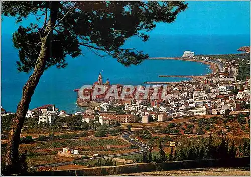 Cartes postales moderne Sitges vista general