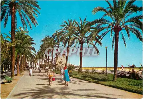 Cartes postales moderne Sitges la promenade de la ribera