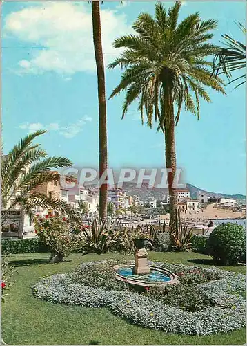 Moderne Karte Sitges plage san sebastien et jardin