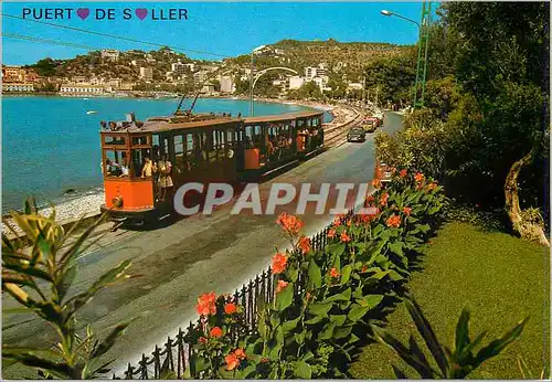 Cartes postales moderne Puerto de soller mallorca (baleares) Tramway Train