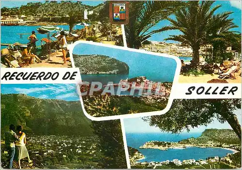 Moderne Karte Puerto de soller mallorca (baleares) vista general del puerto