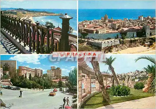 Moderne Karte Tarragona (espana) costa dorada divers aspects de la ville