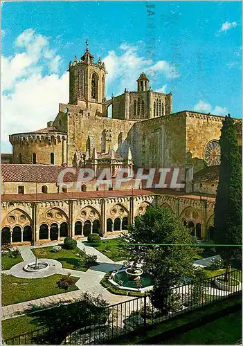 Moderne Karte Tarragona (Costa Dorada) Cathedrale Jardin de la Cloitre et Clocher