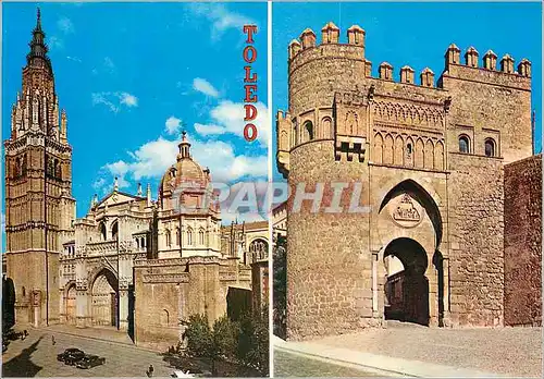 Moderne Karte Toledo La Cathedrale et la Puerta del Sol
