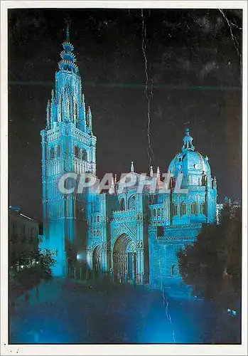 Cartes postales moderne Toledo La Cathedrale illuminee