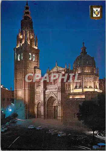 Cartes postales moderne Toledo Cathedrale Vue nocturne