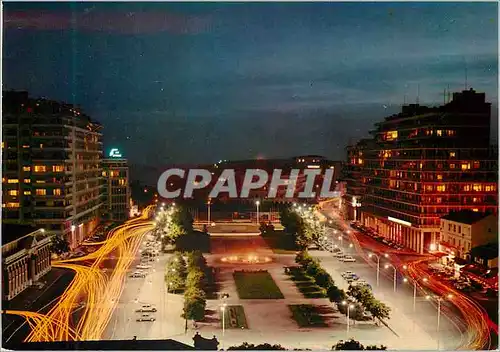 Cartes postales moderne Senegal Dakar Place de l'Independance la nuit