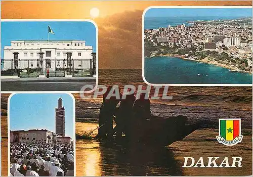 Moderne Karte Senegal Dakar Palais Presidenciel et Grande Mosquee