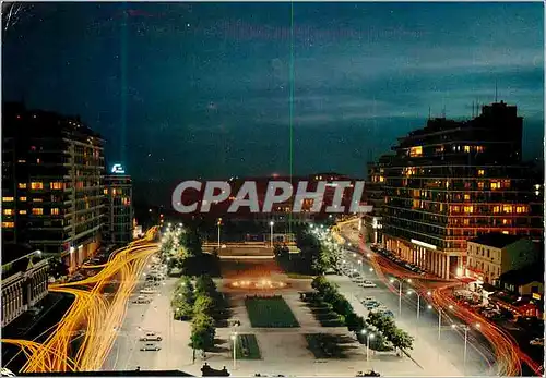 Cartes postales moderne Senegal Dakar Place de l'Independance la nuit