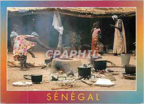 Cartes postales moderne Senegal Cuisine familliale
