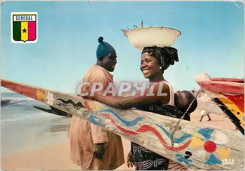 Cartes postales moderne Senegal Marchande de Poisson
