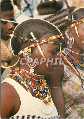 Cartes postales moderne Senegal Jeune fille Bassari en tenue de fete