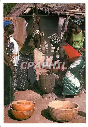 Moderne Karte Senegal Scene de la vie traditionnelle