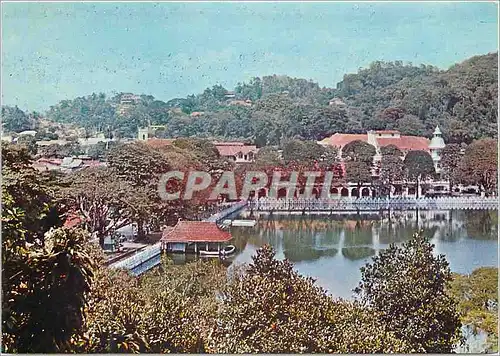 Cartes postales moderne Sri Lanka Hill top view of Kandy Lake
