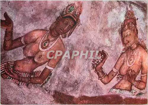 Cartes postales moderne Sri Lanka Preserved Rock Paintings of Ancient Artists at Sigiriya