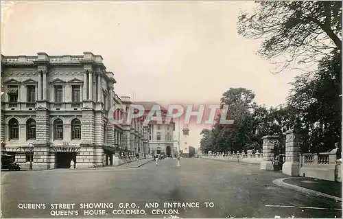 Cartes postales moderne Ceylon Queen's Street Showing GPO