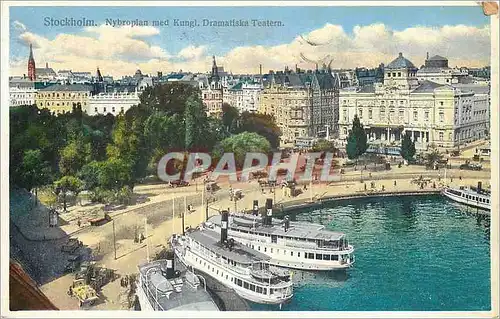 Cartes postales moderne Stockholm Nybroplan med Kungl Dramatiska Teatern