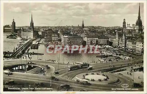 Moderne Karte Stockholm Utsikt fran Katarinahissen