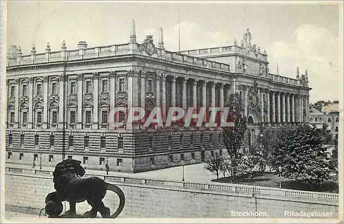 Cartes postales moderne Stockholm Riksdagshuset Lion