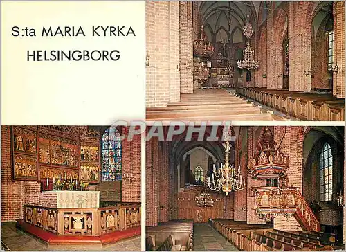 Moderne Karte Helsingborg Sta Maria Kyrka