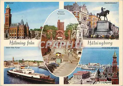 Cartes postales moderne Helsingborg Halsning fran Bateau