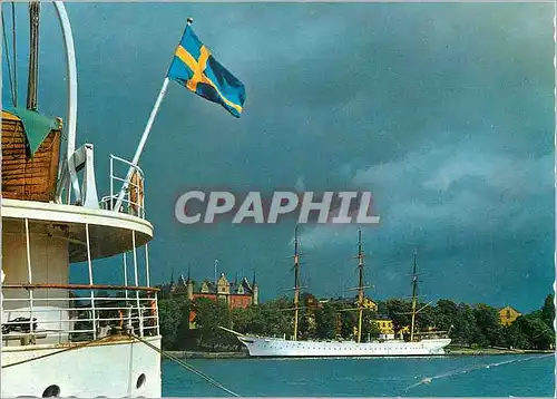 Cartes postales moderne Stockholm Strommen Bateau