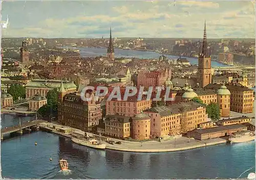 Cartes postales moderne Stockholm View of Riddarrholment from the Tower of the Town Hall