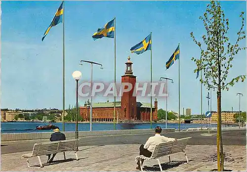 Cartes postales moderne Stockholm The Townhall from Riddarholmen