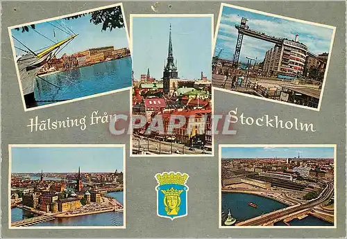 Cartes postales moderne Stockholm Halsning fran
