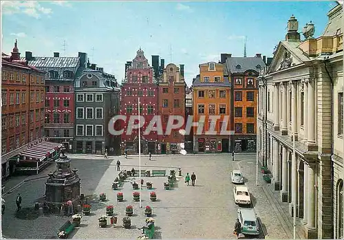 Cartes postales moderne Stockholm stortorget dans la cite ancienne