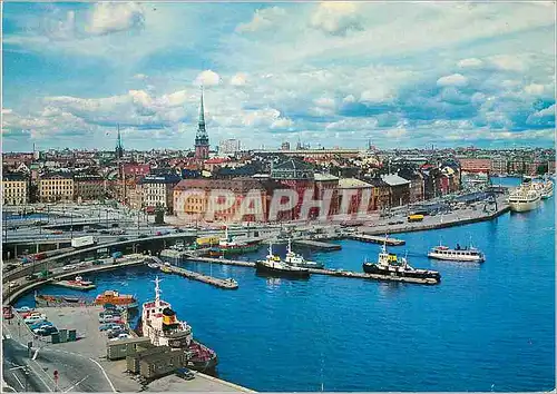 Moderne Karte Stockholm vue sur skeppsbron