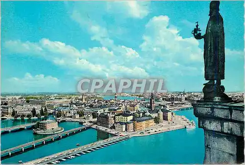Cartes postales moderne Stockholm utsikt fran stadshustornet