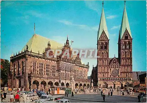 Moderne Karte Bremen rathaus und dom