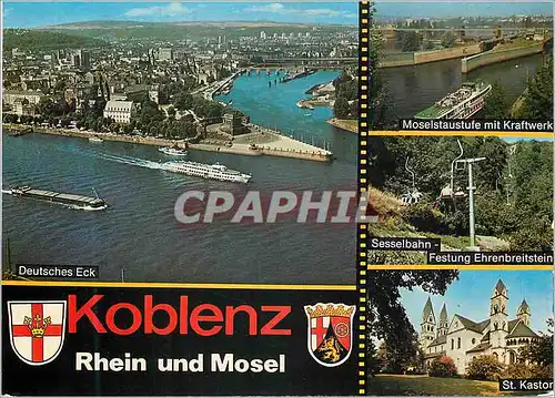 Moderne Karte Koblenz rhein und mosel