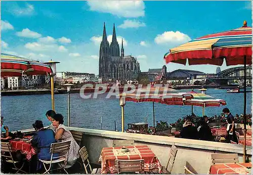 Moderne Karte Koln rhein und dom