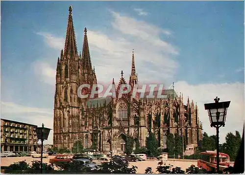 Cartes postales moderne Cologne sur le rhin le dome cote sud