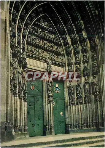 Moderne Karte Koln Dom Sudportal Cologne Cathedrale Portail du Sud