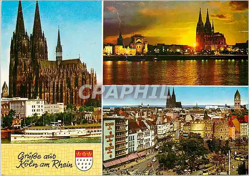 Moderne Karte Koln am Rhein