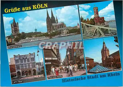 Moderne Karte Koln am Rhein