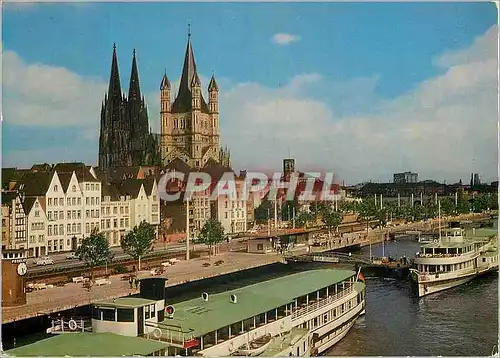 Moderne Karte Koln am Rhein Rheinasicht