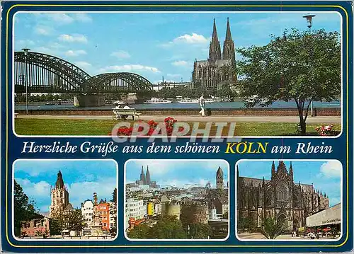 Moderne Karte Koln am Rhein