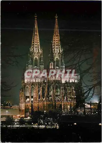 Moderne Karte Koln Dom zur Winterzeit